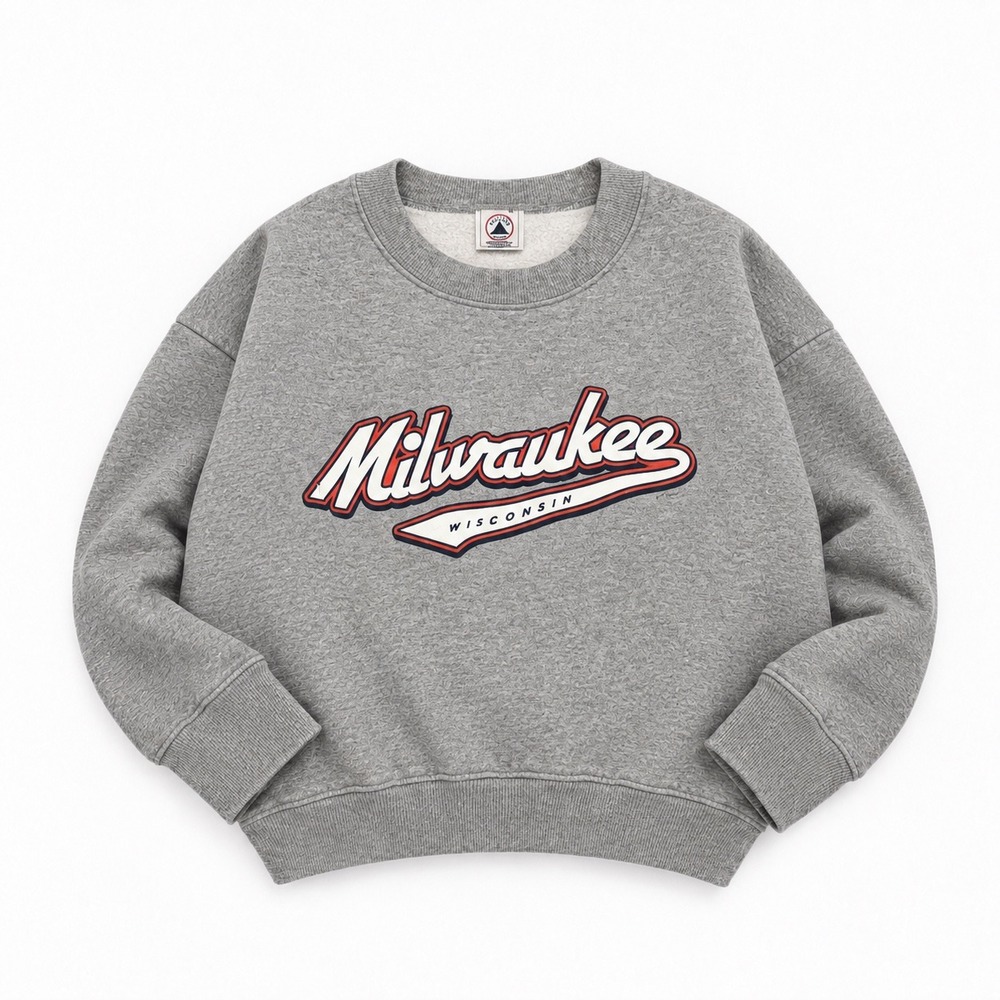90s y2k vintage baggy delta sweater boxy oversized Milwaukee collegiate sport